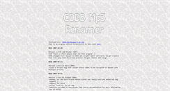 Desktop Screenshot of cddb-mp3-renamer.flashdance.cx